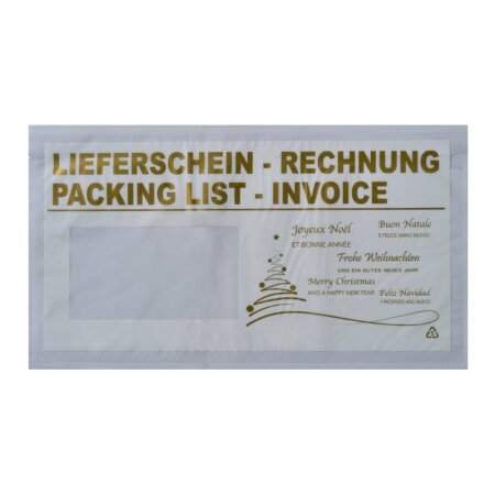 1000 Lieferscheintaschen DIN lang (Weihnachten)-1