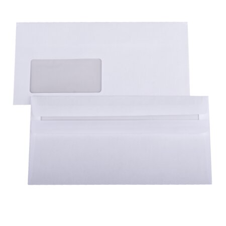 Briefumschlag (weiß) DIN lang mit Fenster
