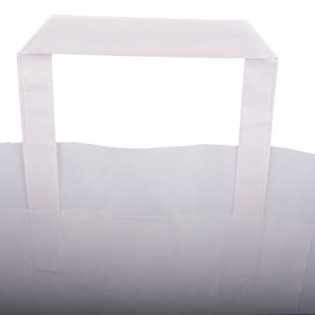 250 Papier-Tragetaschen 220 + 100 x 360 mm (wei)