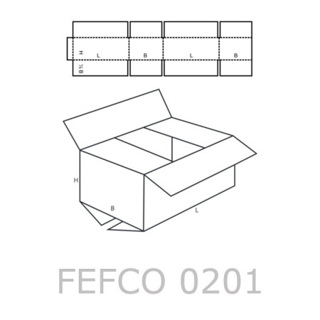 Faltkarton 585 x 385 x 450/350 mm (2-wellig)