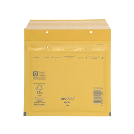 Luftpolsterversandtasche (braun) CD 180 x 165 mm für DIN B6+-1