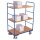 VARIOfit Etagenwagen hoch mit 3 Böden 250 kg Traglast Typ M + EasySTOP - Enzianblau