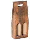 Tragekarton "Holzkiste" für 2 Flaschen 183...