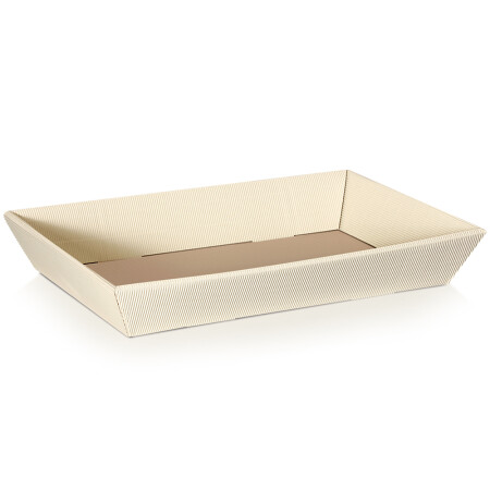 Prsentkorb 4-eckig "klein flach" 190 x 160 x 52 mm (Creme)-2