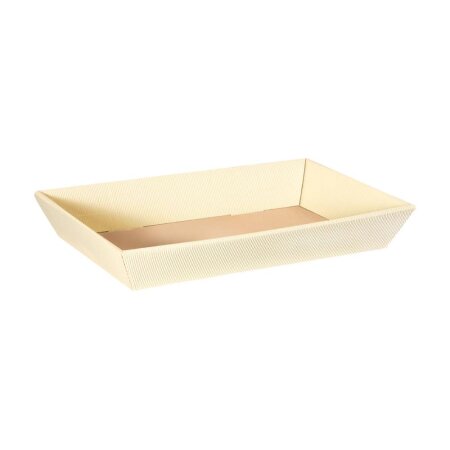 Präsentkorb 4-eckig mittel flach 336 x 196 x 53 mm (Creme)-1