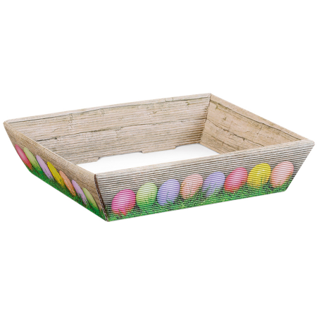 Präsentkorb 4-eckig klein flach 190 x 160 x 52 mm (Ostereier)-1