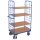 Paketwagen hoch mit 2 Gitterw�nden + 4 B�den 500 kg Traglast Typ XL + EasySTOP-1