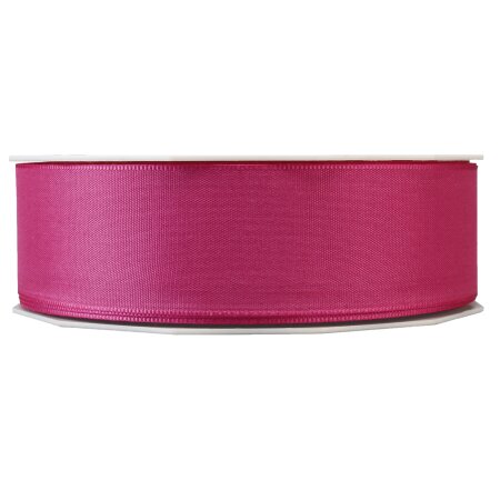 Geschenkband "Uni" Pink, 40mm x 50m, Taft m Webkante