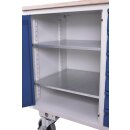 VARIOfit Werkstattwagen mit 6 Schubladen, 1 Schrank, 1 Ladefläche + EasySTOP - Enzianblau