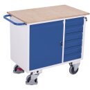 Werkstattwagen mit 6 Schubladen, 1 Schrank, 1 Ladefl�che + EasySTOP-1