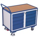 Werkstattwagen mit 1 Ladeflche, 8 Schubladen + EasySTOP