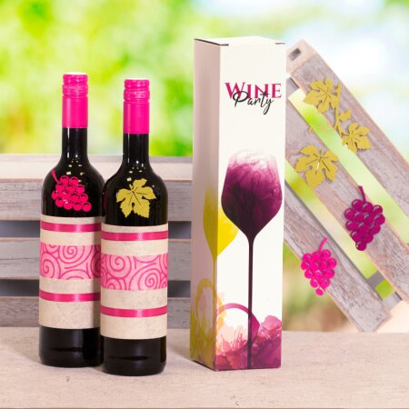 Faltschachtel fr 1 Flasche 77 x 77 x 360 mm (Wineparty)