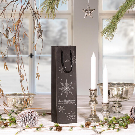 Geschenktte "Weihnachtsstern" fr 1 Flasche 100 x 85 x 360 mm-3