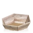 Prsentkorb 6-eckig "gro" 465 x 415 x 90/155 mm (Wood)-1