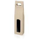 Tragekarton für 1 Flasche 115 x 90 x 380 mm (Modern Graspapier)-1