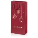 Tragetasche "Linea Goldkugeln Bordeaux" 2er,...