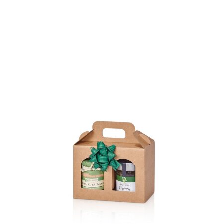 Tragekarton Gourmet Duo Natur 170 x 80 x 120 mm