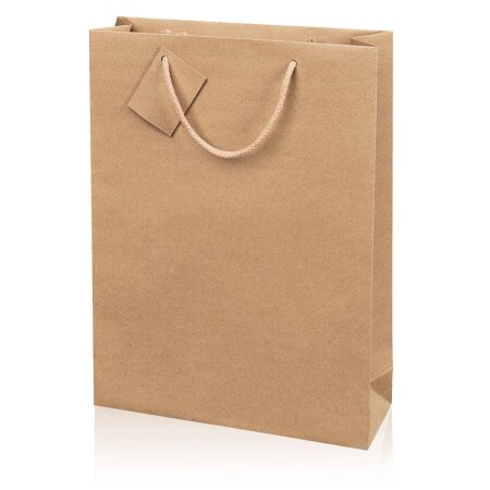 Geschenktüte Natura Kraftpapier für 3 Flaschen 270 x 85 x 360 mm-1