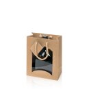 Geschenktte mit Sichtfenster "Natura Kraftpapier" fr 1 Flasche 170 x 85 x 200 mm-1