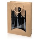 Geschenktte mit Sichtfenster "Natura Kraftpapier" fr 3...