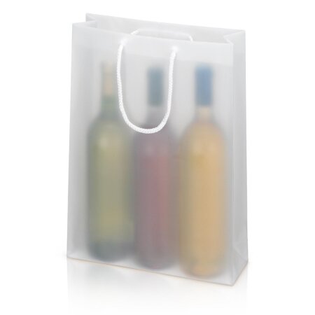 Geschenktüte Frost Transparent für 3 Flaschen 270 x 85 x 360 mm-1