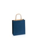 Papiertragetasche Dunkelblau 180 x 80 x 220 mm