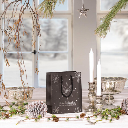 Geschenktte Weihnachtsstern fr 1 Flasche 170 x 85 x 220 mm