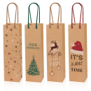 Geschenktüten 4er-Set Christmas für 1 Flasche...