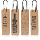 Geschenktüte 4er Set Wine für 1 Flasche 100 x...