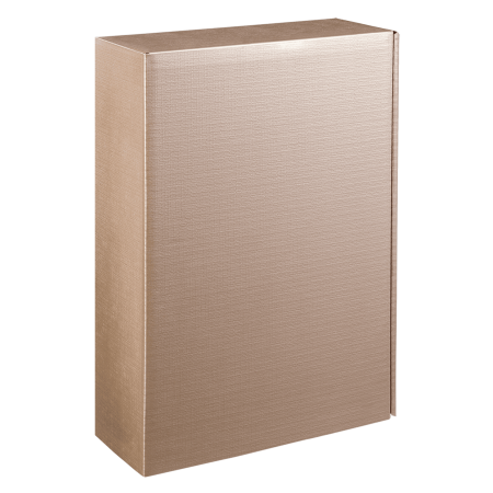 Präsentkarton mit Folienfenster Intenso Metallic Gold für 3 Flaschen 360 x 250 x 95 mm-1
