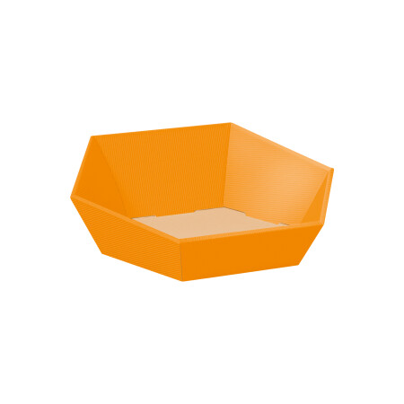 Präsentkorb 6-eckig klein 202 x 195 x 52/92 mm (Orange)-1