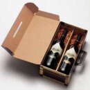Geschenkbox Koffer mit Griff fr 2 Flaschen 182 x 91 x 360 mm