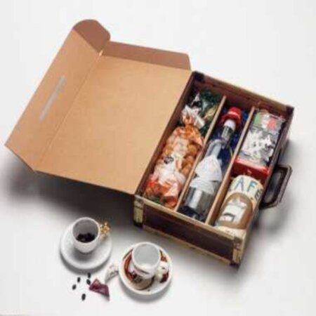Geschenkbox Koffer mit Griff für 3 Flaschen 250 x 91 x 360 mm