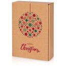 Prsentkarton Natura Weihnachtskugel&ldquo; fr 3 Flaschen 360 x 250 x 90 mm