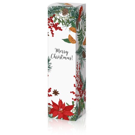 Präsentkarton Merry Christmas für 1 Flasche 90 x 90 x 355 mm-1