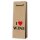 Tragetasche aus Kraftpapier I love wine Natur für 1 Flasche 125 x 85 x 360 mm-1