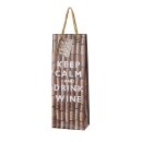 Tragetasche aus Kraftpapier KEEP CALM & DRINK WINE...