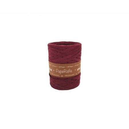 Geschenkband aus Papierbast "bordeaux" 5-8 mm x 200 m