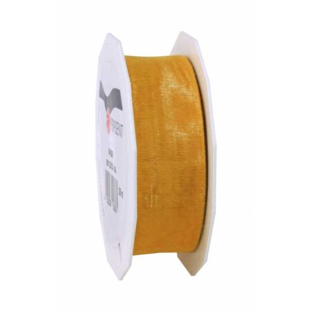 Geschenkband Organza in Gold 25 mm x 25 m-1