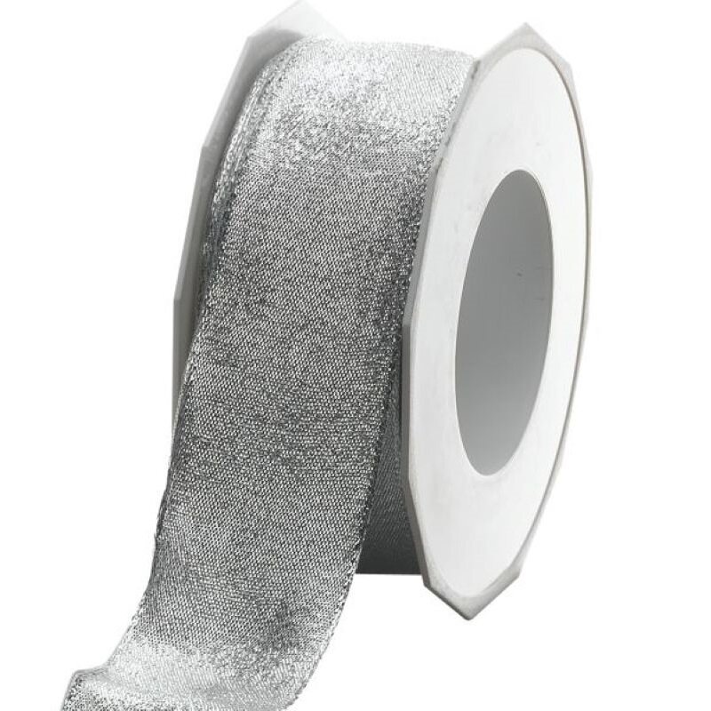 BB-Verpackungen GmbH Geschenkband "Sacramento" in Silber 40 mm x 20 m 123338