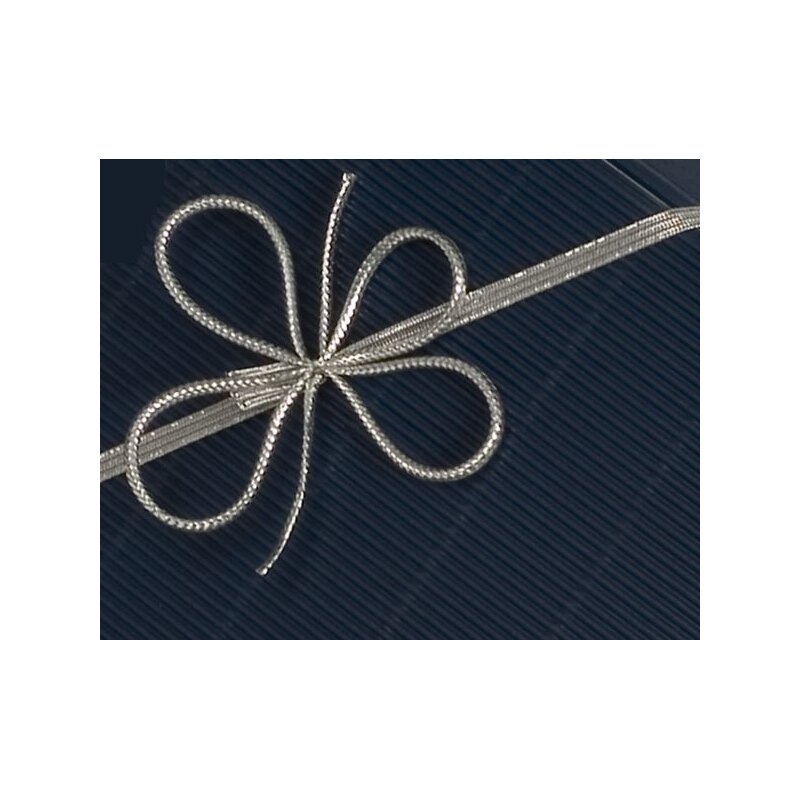 BB-Verpackungen GmbH 25 x Geschenkschleife aus Gummi Silber 59 cm 123383