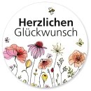 Klebeetikett rund "Blüten" Ø 65mm,...