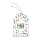 Papieranhänger "Blumen, alles Liebe" Label...
