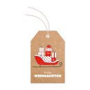 Geschenkanhnger mit Band Schlitten 80 x 52 mm