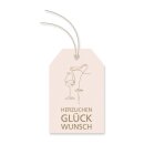 Geschenkanhänger mit Band "Herzlichen...