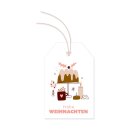 Geschenkanhänger mit Band "Kuchen" 80 x 52 mm