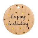Geschenkanhänger "Happy Birthday" Rund 5 cm