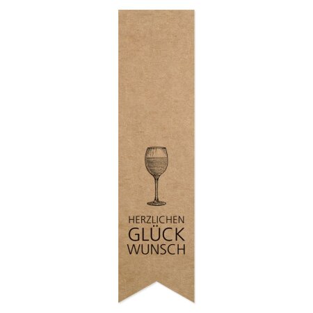 Klebeetikett Fahne "Wein" 135x35mm, 200 Stück/Box