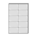 Verschluss- und Siegeletiketten Transparent 75 x 45 mm 50...