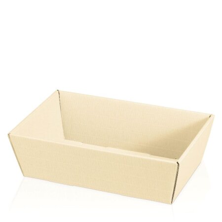 Präsentkorb 4-eckig 330 x 190 x 110 mm (Creme)